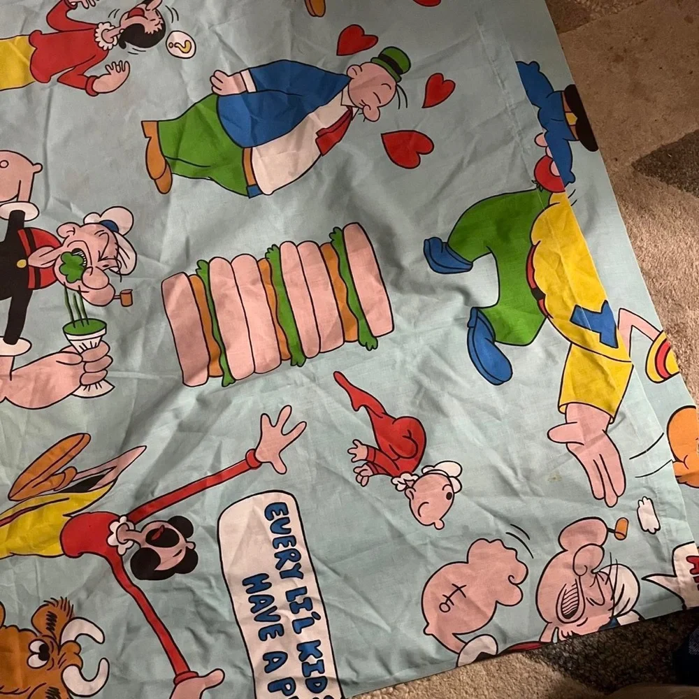 Vintage 80s Who Framed Roger Rabbit XL Twin Flat Bed Sheet Rare